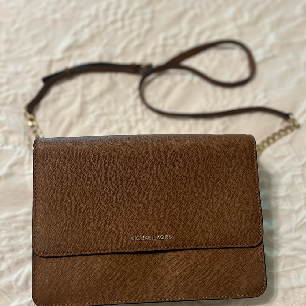 Michael Kors Chic Brown Leather Crossbody Bag
